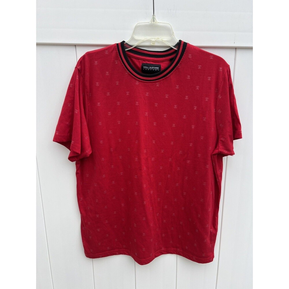 DRILL CLOTHING Men's T-Shirt Large Short Sleeve Red
